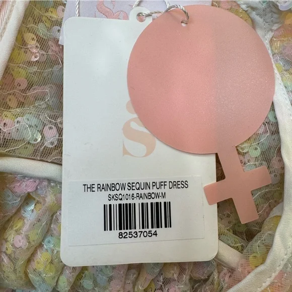 Selkie The Rainbow Sequin Puff Dress - Picture 13 of 16